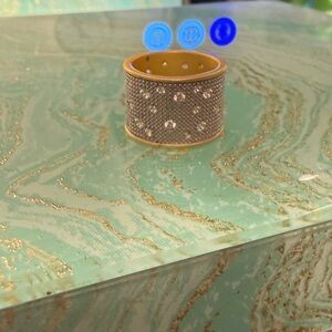 Gold and Silver Studded Ring